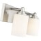 Z-Lite Soledad Vanity, 2-Light, 16.25 In.W x 6 In.L x 7.5 In.H, Brushed Nickel/White 485-2V-BN - alternate 7
